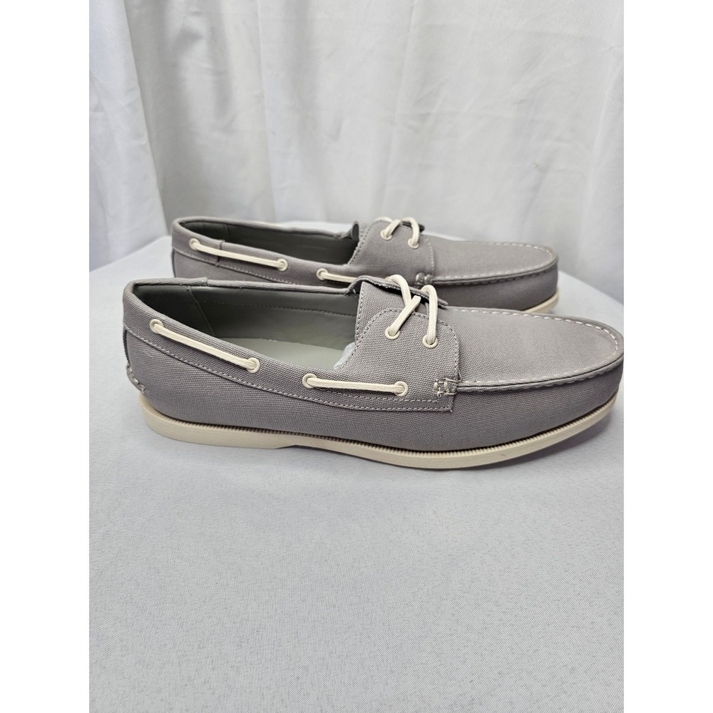 Club Room Men's Elliot Lace-Up Boat Shoes Loafers Grey Size 7.5 M NWT - Picture 9 of 10